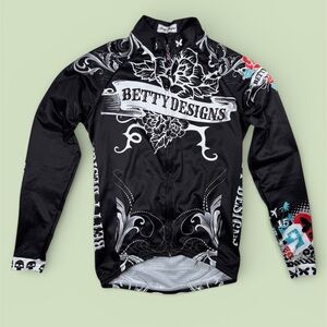 Betty Designs Black Cycling Jersey